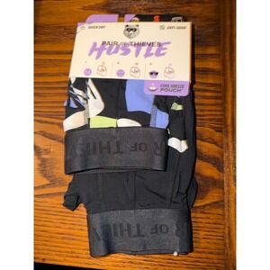 Pair of Thieves Hustle Boxer Briefs Small Black Noir Cool Breeze Pouch 2 Pack S